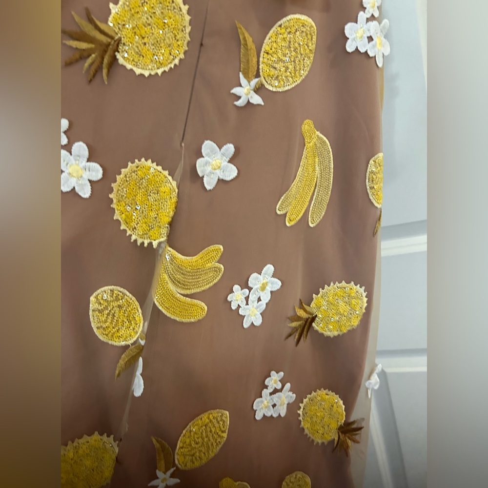 For Love And Lemons Yellow Floral Midi Dress - Picture 13 of 14